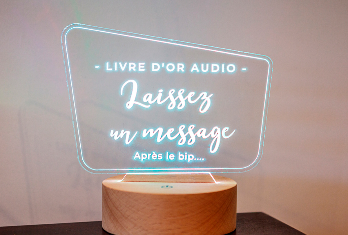 Livre D'Or Audio Téléphone Vintage Noir Et Doré - Enregistreur De Messages Vocaux Pour Mariage Ou Événement (Carte SD 8 Go Incluse)