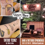 Le Bar à Tattoos éphémères Tchiz : l&rsquo;animation ludique et tendance de taouages éphèmères pour vos fêtes en Occitanie